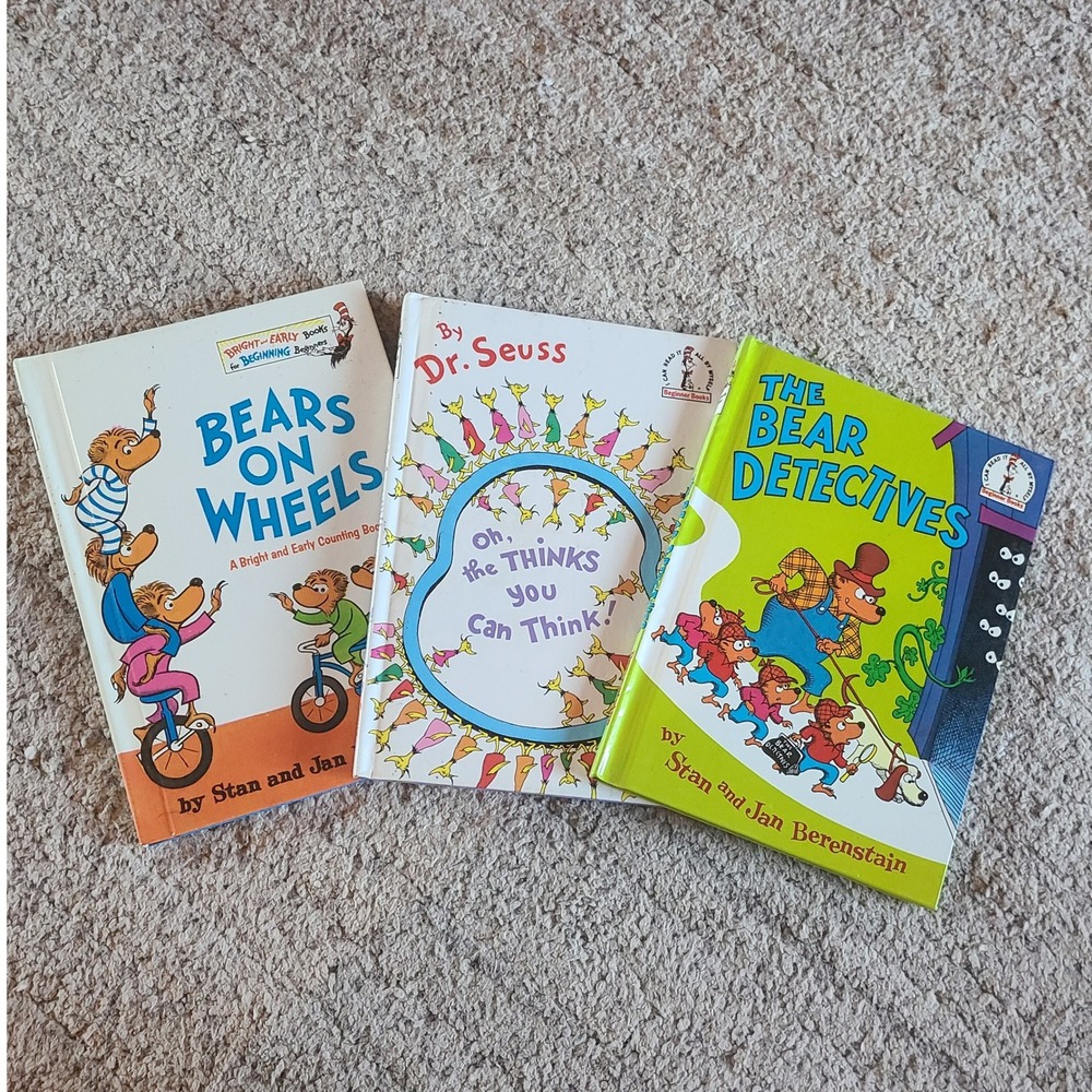 Dr Seuss Berenstain Bears Book Lot Bears on Wheels Thinks You Can Think